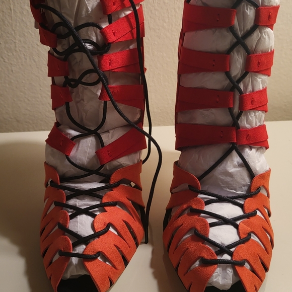 Zara heel sandals lacets size 9 - Picture 5 of 8